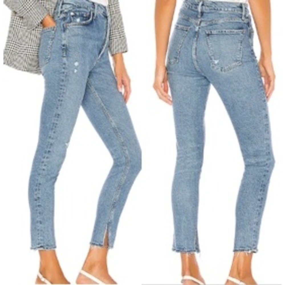 AGOLDE Nico High Rise Slim Distressed Destructed Jeans Headline Women's‎ 26